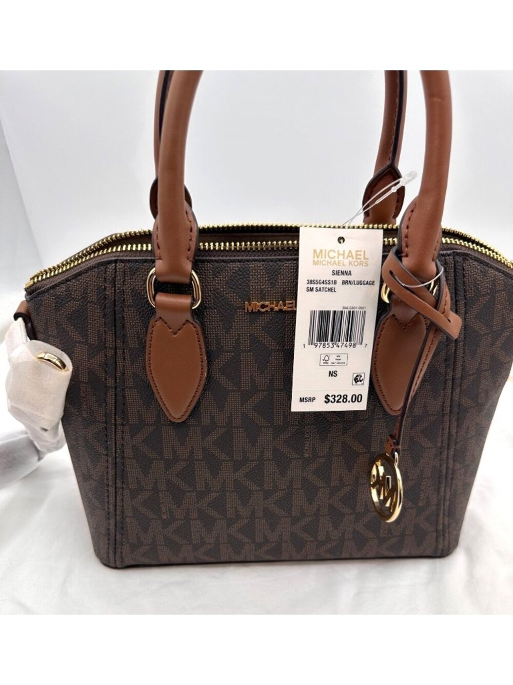 Michael Kors Brown Medium Satchel  Gold Hardware & Dual Handles - Picture 3 of 10